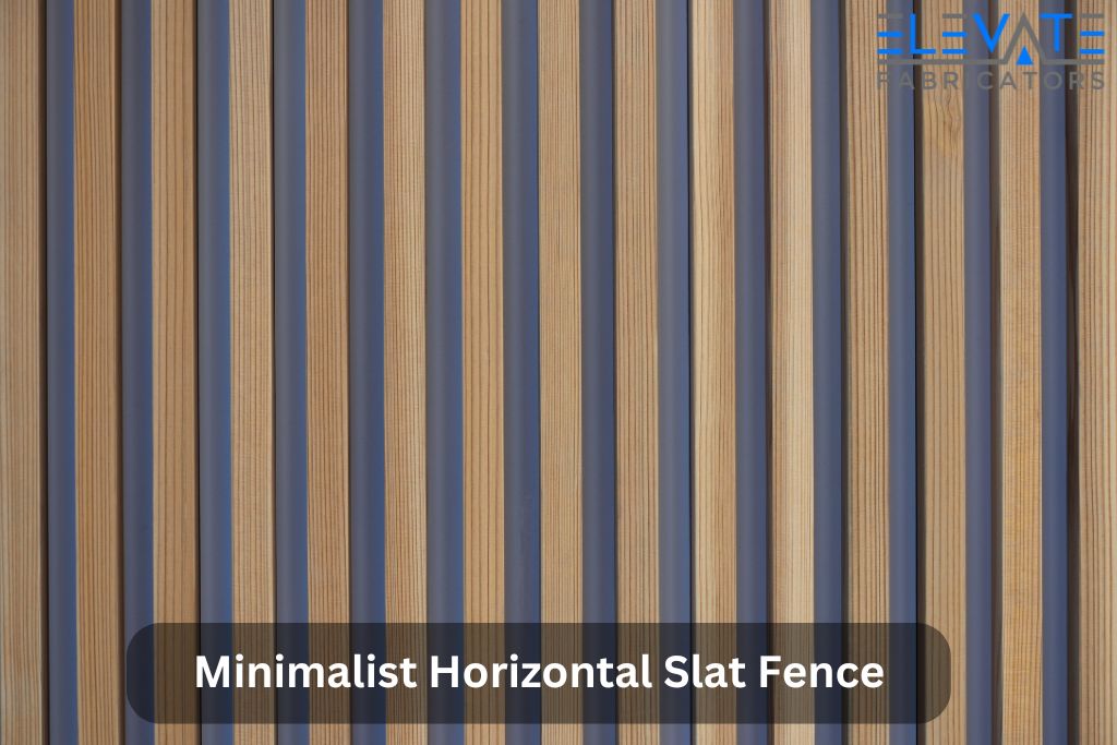 Minimalist Horizontal Slat Fence